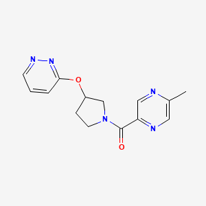 (5-Methylpyrazin-2-yl)(3-(pyridazin-3-yloxy)pyrrolidin-1-yl)methanone