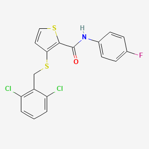 3-[(2,6-dichlorobenzyl)sulfanyl]-N-(4-fluorophenyl)-2-thiophenecarboxamide