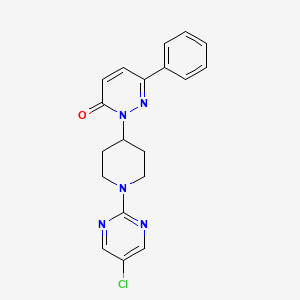 molecular formula C19H18ClN5O B2413743 2-[1-(5-Chloropyrimidin-2-yl)piperidin-4-yl]-6-phenylpyridazin-3-one CAS No. 2379994-28-0