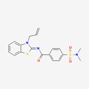 molecular formula C19H19N3O3S2 B2413746 (Z)-N-(3-allylbenzo[d]thiazol-2(3H)-ylidene)-4-(N,N-dimethylsulfamoyl)benzamide CAS No. 941871-43-8