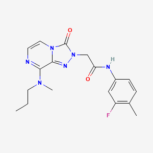 molecular formula C18H21FN6O2 B2413751 N-(3-氟-4-甲基苯基)-2-[8-[甲基(丙基)氨基]-3-氧代[1,2,4]三唑并[4,3-a]哒嗪-2(3H)-基]乙酰胺 CAS No. 1251569-40-0