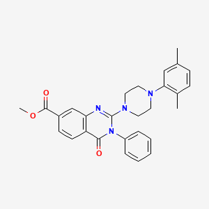 2-({6-[4-(3-chlorophenyl)piperazin-1-yl]pyridazin-3-yl}thio)-N-(3,4-difluorophenyl)acetamide