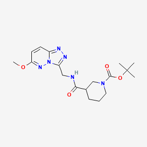 molecular formula C18H26N6O4 B2413762 Tert-butyl 3-(((6-methoxy-[1,2,4]triazolo[4,3-b]pyridazin-3-yl)methyl)carbamoyl)piperidine-1-carboxylate CAS No. 2034326-00-4