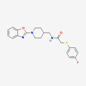 B2413764 N-((1-(benzo[d]oxazol-2-yl)piperidin-4-yl)methyl)-2-((4-fluorophenyl)thio)acetamide CAS No. 1797285-67-6