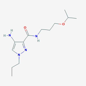 molecular formula C13H24N4O2 B2413771 4-Amino-N-(3-isopropoxypropyl)-1-propyl-1H-pyrazole-3-carboxamide CAS No. 2101197-38-8
