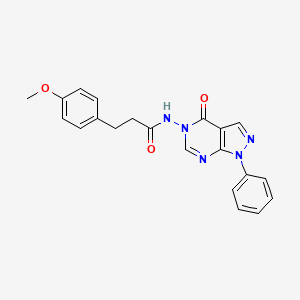 3-(4-methoxyphenyl)-N-{4-oxo-1-phenyl-1H,4H,5H-pyrazolo[3,4-d]pyrimidin-5-yl}propanamide