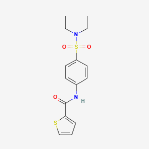 molecular formula C15H18N2O3S2 B2413777 N-[4-(二乙基氨磺酰基)苯基]噻吩-2-甲酰胺 CAS No. 315671-02-4