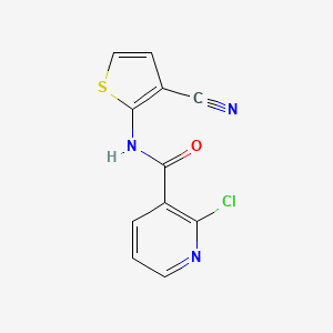 molecular formula C11H6ClN3OS B2413778 2-chloro-N-(3-cyanothiophen-2-yl)pyridine-3-carboxamide CAS No. 1178378-73-8
