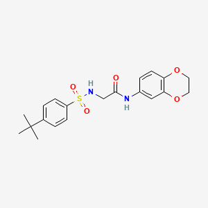 molecular formula C20H24N2O5S B2413779 2-(4-tert-butylbenzenesulfonamido)-N-(2,3-dihydro-1,4-benzodioxin-6-yl)acetamide CAS No. 690644-64-5