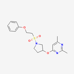 2,4-Dimethyl-6-{[1-(2-phenoxyethanesulfonyl)pyrrolidin-3-yl]oxy}pyrimidine