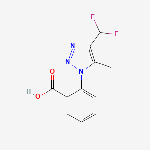 2-[4-(Difluoromethyl)-5-methyltriazol-1-yl]benzoic acid