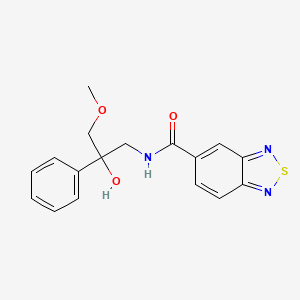 molecular formula C17H17N3O3S B2413798 N-(2-hydroxy-3-methoxy-2-phenylpropyl)benzo[c][1,2,5]thiadiazole-5-carboxamide CAS No. 2034231-03-1