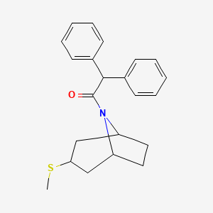 1-((1R,5S)-3-(methylthio)-8-azabicyclo[3.2.1]octan-8-yl)-2,2-diphenylethanone