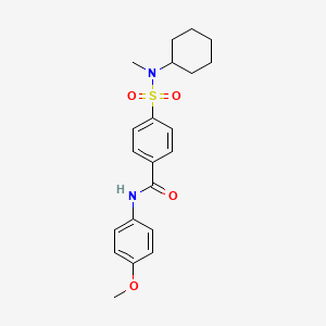 molecular formula C21H26N2O4S B2413802 4-[cyclohexyl(methyl)sulfamoyl]-N-(4-methoxyphenyl)benzamide CAS No. 683761-54-8