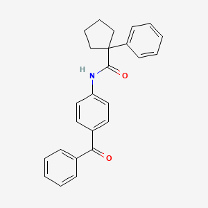 molecular formula C25H23NO2 B2413807 N-(4-苯甲酰苯基)-1-苯基环戊烷-1-甲酰胺 CAS No. 1023535-29-6