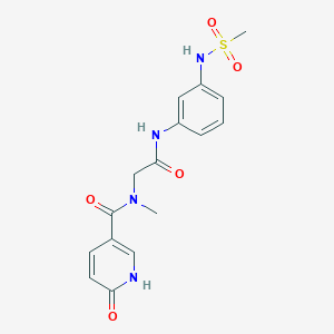 N-methyl-N-(2-((3-(methylsulfonamido)phenyl)amino)-2-oxoethyl)-6-oxo-1,6-dihydropyridine-3-carboxamide