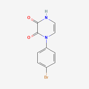 molecular formula C10H7BrN2O2 B2413814 1-(4-溴苯基)-1,4-二氢吡嗪-2,3-二酮 CAS No. 1216075-41-0