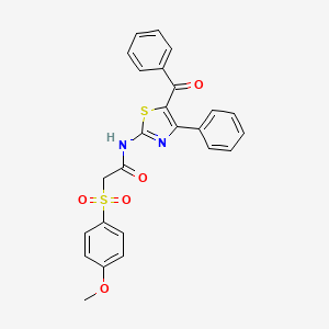 molecular formula C25H20N2O5S2 B2413818 N-(5-benzoyl-4-phenylthiazol-2-yl)-2-((4-methoxyphenyl)sulfonyl)acetamide CAS No. 941901-68-4