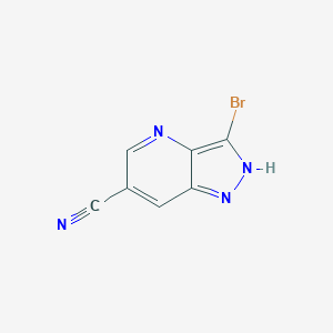 molecular formula C7H3BrN4 B2413821 6-Cyano-3-bromo-1H-pyrazolo[4,3-b]pyridine CAS No. 1352397-49-9