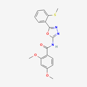 2,4-dimethoxy-N-[5-(2-methylsulfanylphenyl)-1,3,4-oxadiazol-2-yl]benzamide