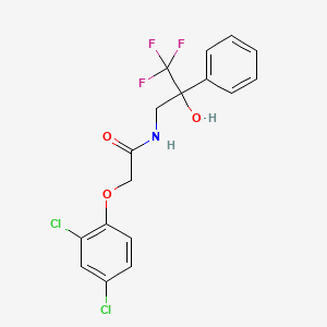 molecular formula C17H14Cl2F3NO3 B2413834 2-(2,4-dichlorophenoxy)-N-(3,3,3-trifluoro-2-hydroxy-2-phenylpropyl)acetamide CAS No. 1351620-51-3