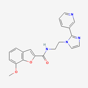 7-methoxy-N-(2-(2-(pyridin-3-yl)-1H-imidazol-1-yl)ethyl)benzofuran-2-carboxamide