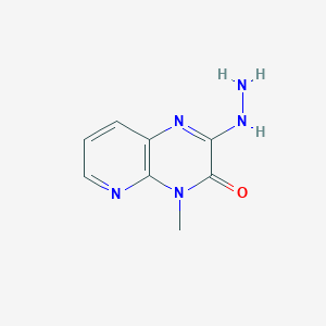molecular formula C8H9N5O B2413841 2-肼基-4-甲基吡啶并[2,3-b]嘧啶-3(4H)-酮 CAS No. 1396846-26-6