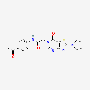 N-(4-acetylphenyl)-2-(7-oxo-2-(pyrrolidin-1-yl)thiazolo[4,5-d]pyrimidin-6(7H)-yl)acetamide
