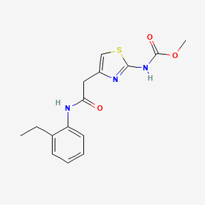 Methyl (4-(2-((2-ethylphenyl)amino)-2-oxoethyl)thiazol-2-yl)carbamate