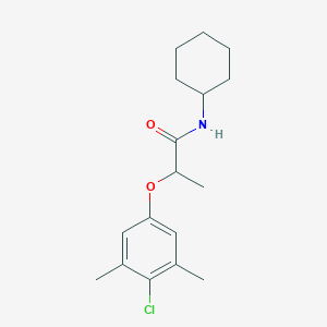 molecular formula C17H24ClNO2 B241385 2-(4-chloro-3,5-dimethylphenoxy)-N-cyclohexylpropanamide 