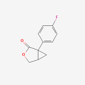 molecular formula C11H9FO2 B2413851 1-(4-Fluorophenyl)-3-oxabicyclo[3.1.0]hexan-2-one CAS No. 85467-93-2