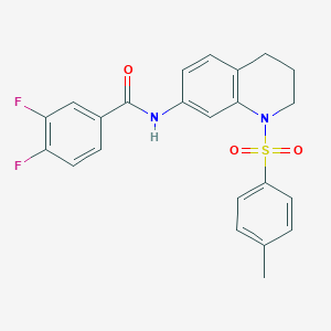 molecular formula C23H20F2N2O3S B2413852 3,4-difluoro-N-(1-tosyl-1,2,3,4-tetrahydroquinolin-7-yl)benzamide CAS No. 898413-67-7