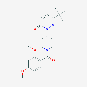 molecular formula C22H29N3O4 B2413862 6-Tert-butyl-2-[1-(2,4-dimethoxybenzoyl)piperidin-4-yl]pyridazin-3-one CAS No. 2320573-50-8