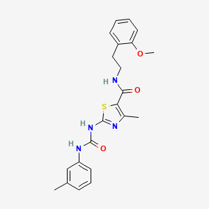 N-(2-methoxyphenethyl)-4-methyl-2-(3-(m-tolyl)ureido)thiazole-5-carboxamide