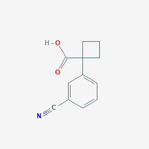 molecular formula C12H11NO2 B2413885 1-(3-Cyanophenyl)cyclobutane-1-carboxylic acid CAS No. 1314744-75-6