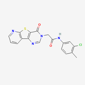 molecular formula C18H13ClN4O2S B2413888 N-(3-氯-4-甲苯基)-2-(4-氧代吡啶并[3',2':4,5]噻吩并[3,2-d]嘧啶-3(4H)-基)乙酰胺 CAS No. 1223917-56-3