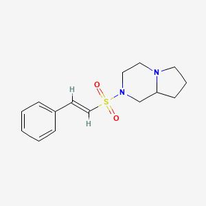 2-[(E)-2-Phenylethenyl]sulfonyl-3,4,6,7,8,8a-hexahydro-1H-pyrrolo[1,2-a]pyrazine