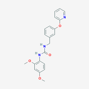 molecular formula C21H21N3O4 B2413895 1-(2,4-Dimethoxyphenyl)-3-(3-(pyridin-2-yloxy)benzyl)urea CAS No. 1705412-74-3