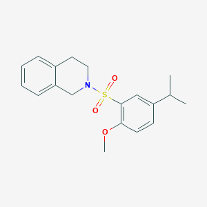 molecular formula C19H23NO3S B2413927 2-(2-methoxy-5-propan-2-ylphenyl)sulfonyl-3,4-dihydro-1H-isoquinoline CAS No. 695173-70-7