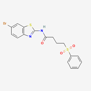 N-(6-bromobenzo[d]thiazol-2-yl)-4-(phenylsulfonyl)butanamide
