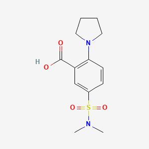 molecular formula C13H18N2O4S B2413930 5-(Dimethylsulfamoyl)-2-(pyrrolidin-1-yl)benzoic acid CAS No. 565171-01-9