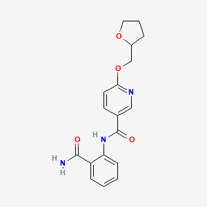 N-(2-carbamoylphenyl)-6-((tetrahydrofuran-2-yl)methoxy)nicotinamide