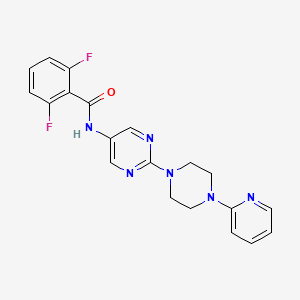 molecular formula C20H18F2N6O B2413936 2,6-difluoro-N-(2-(4-(pyridin-2-yl)piperazin-1-yl)pyrimidin-5-yl)benzamide CAS No. 1396746-66-9