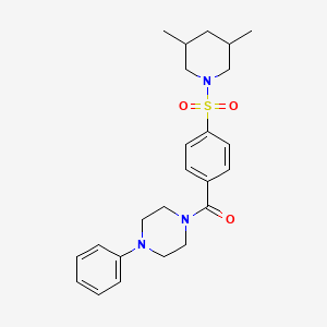 1-{4-[(3,5-dimethylpiperidin-1-yl)sulfonyl]benzoyl}-4-phenylpiperazine