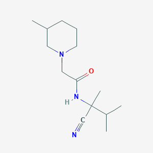 molecular formula C14H25N3O B2413946 N-(1-cyano-1,2-dimethylpropyl)-2-(3-methylpiperidin-1-yl)acetamide CAS No. 1118790-26-3