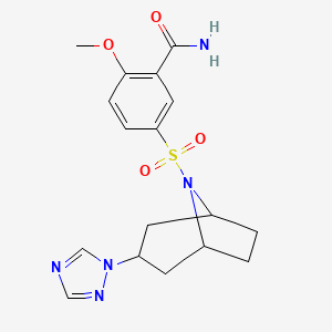 5-(((1R,5S)-3-(1H-1,2,4-triazol-1-yl)-8-azabicyclo[3.2.1]octan-8-yl)sulfonyl)-2-methoxybenzamide