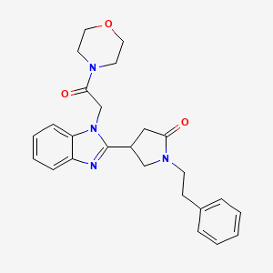 4-(1-(2-morpholino-2-oxoethyl)-1H-benzo[d]imidazol-2-yl)-1-phenethylpyrrolidin-2-one