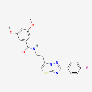 molecular formula C21H19FN4O3S B2413957 N-(2-(2-(4-fluorophenyl)thiazolo[3,2-b][1,2,4]triazol-6-yl)ethyl)-3,5-dimethoxybenzamide CAS No. 894047-88-2