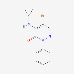 molecular formula C13H12BrN3O B2413963 5-bromo-4-(cyclopropylamino)-2-phenylpyridazin-3(2H)-one CAS No. 65269-73-0