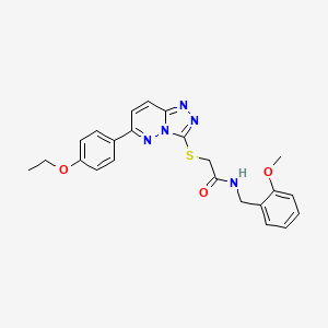 molecular formula C23H23N5O3S B2413965 2-((6-(4-ethoxyphenyl)-[1,2,4]triazolo[4,3-b]pyridazin-3-yl)thio)-N-(2-methoxybenzyl)acetamide CAS No. 894062-87-4